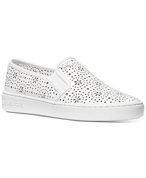 michael kors kane perforated slip-on sneakers|Kane Perforated Leather Slip.